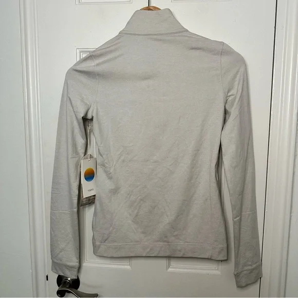 NWT Vuori Women’s Halo Essential Half-Zip Salt Heather Athleisure Quarter Zip XS - Picture 4 of 9